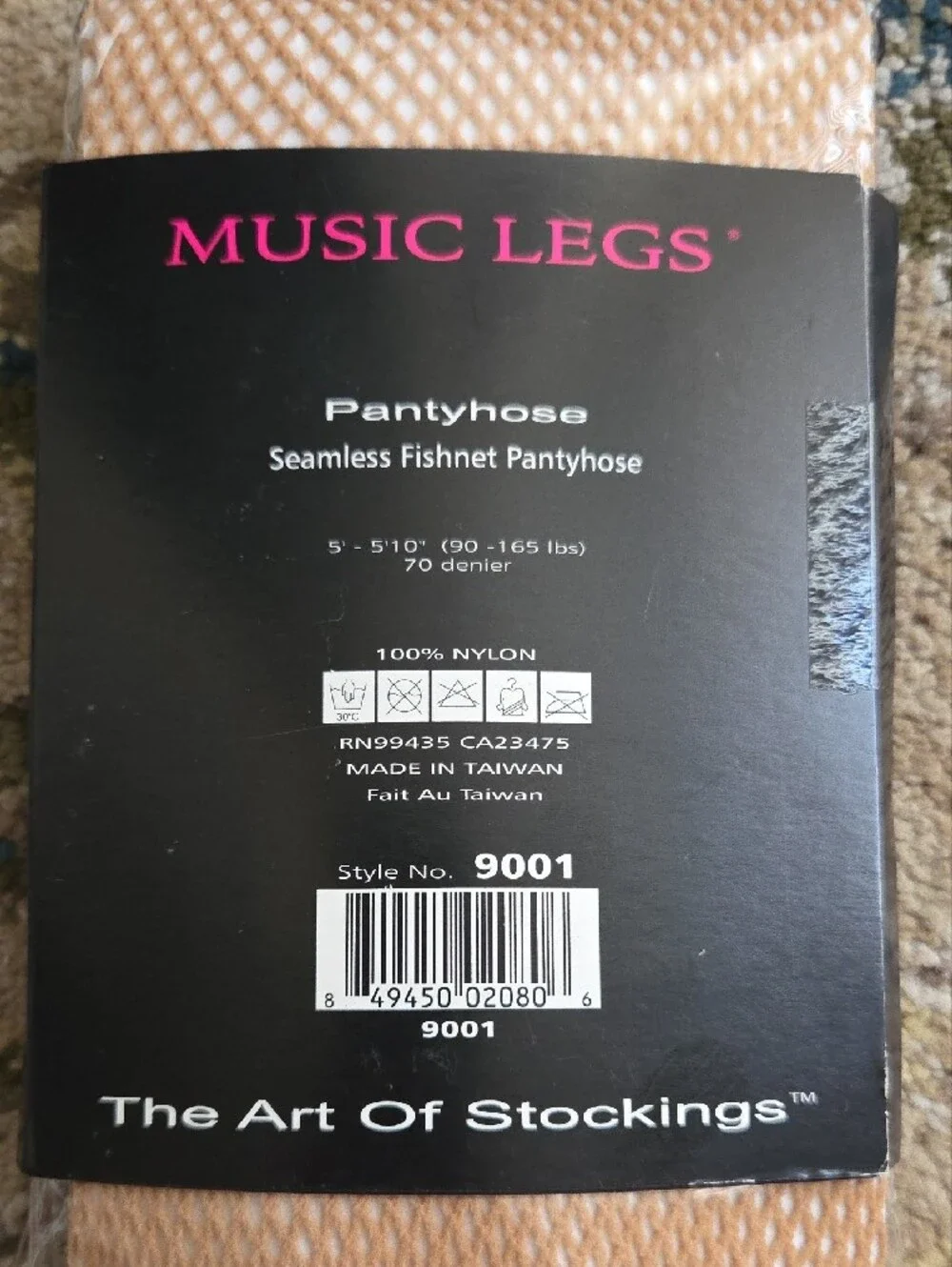 Music Legs Sheer Fishnet Pantyhose in Beige